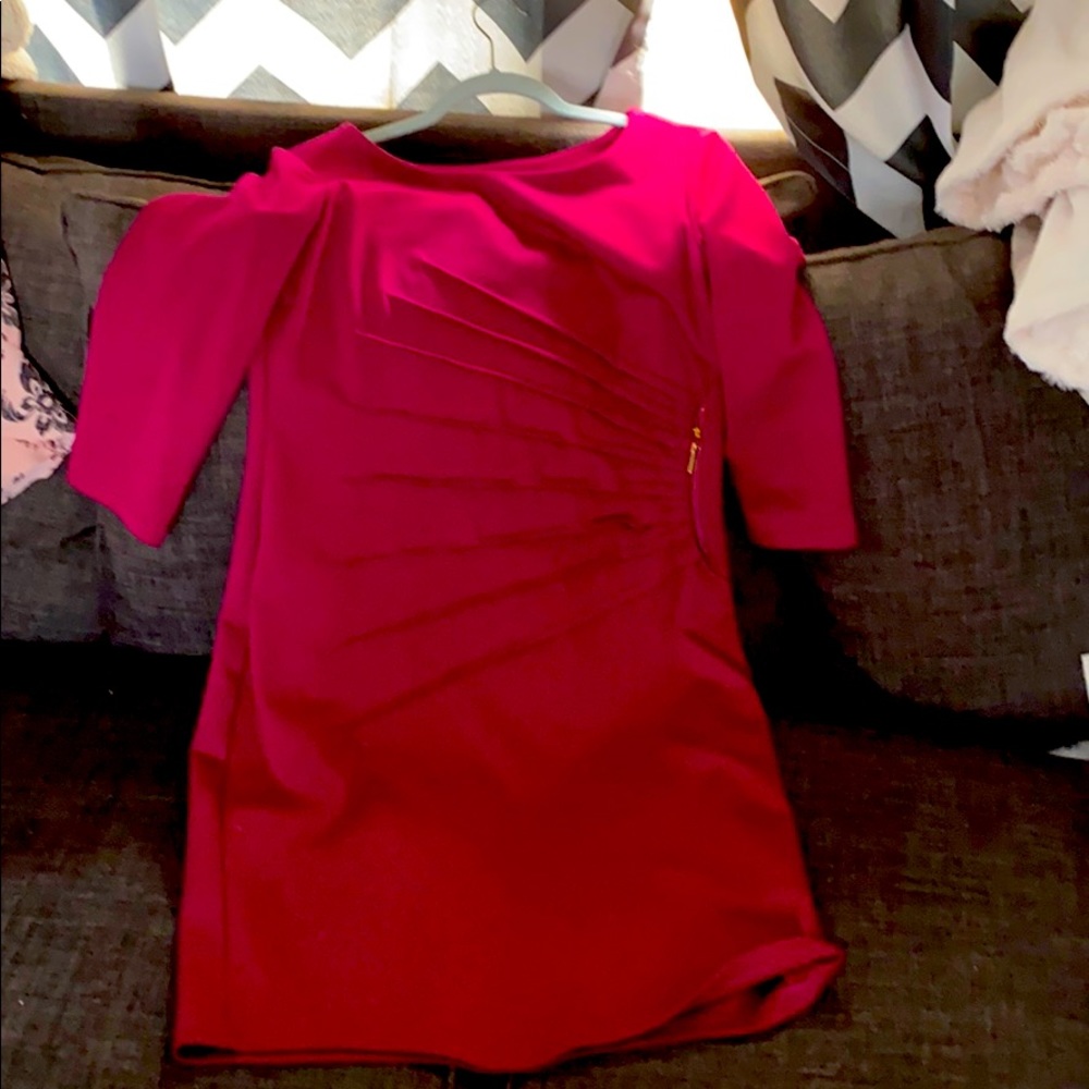 Fuchsia colored long sleeve dress size 12